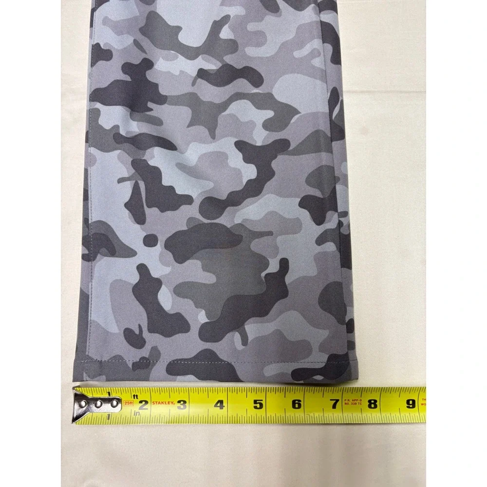 NWT G/FORE Mens TOUR 5 POCKET 4-WAY STRETCH STRAIGHT LEG PANTS Grey‎ Camo 35/32